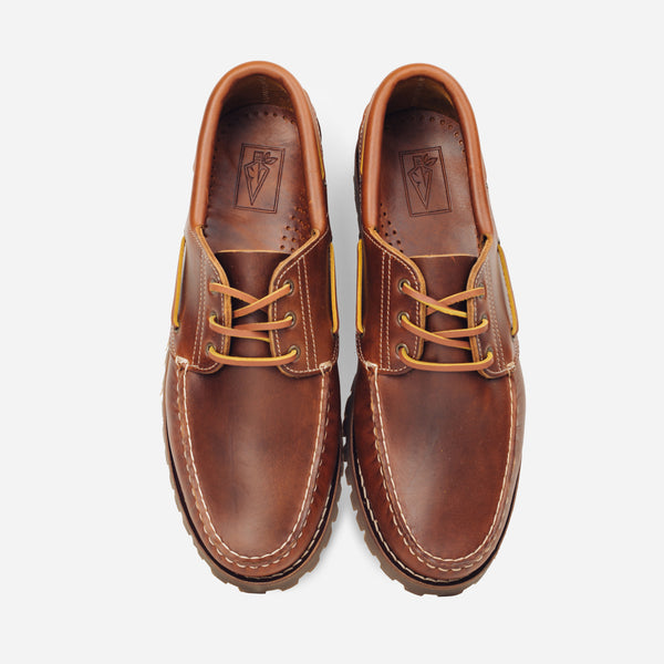 MARBLEHEAD LUG BOAT SHOE - CAMEL