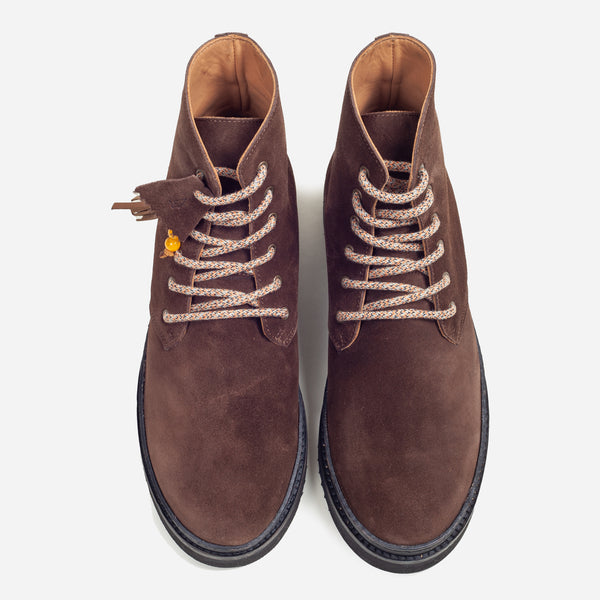 ROUND TOE 7 INCH DESERT BOOT - BROWN