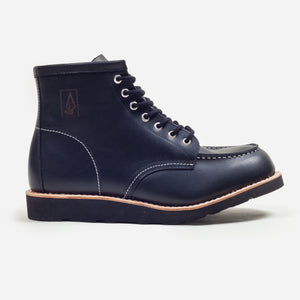 Arrow Moccasin Company - MAINE LEATHER MOC TOE BOOT - BLACK -  - Main Front View