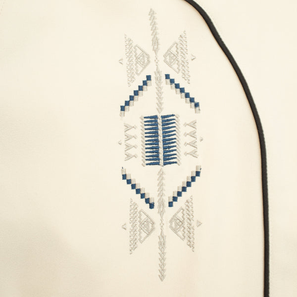 WESTERN SATIN JACKET - WHITE