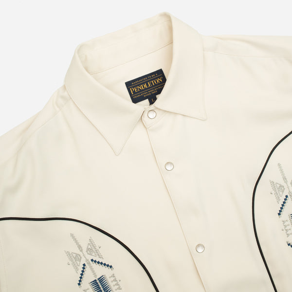 WESTERN SATIN JACKET - WHITE