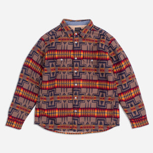 Pendleton - BAY CITY SHERPA OVERSHIRT  - HARDING NAVY -  - Main Front View