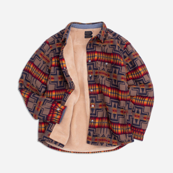 BAY CITY SHERPA OVERSHIRT  - HARDING NAVY