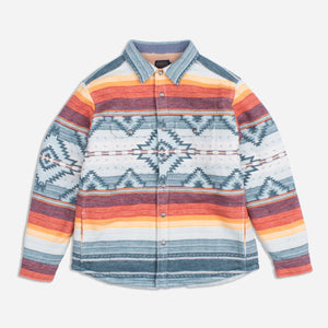 Pendleton - BAY CITY SHERPA OVERSHIRT  - SALTILLO STRIPE -  - Main Front View