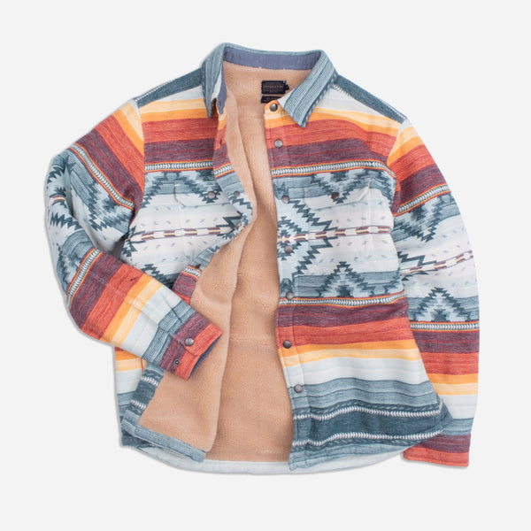 BAY CITY SHERPA OVERSHIRT  - SALTILLO STRIPE