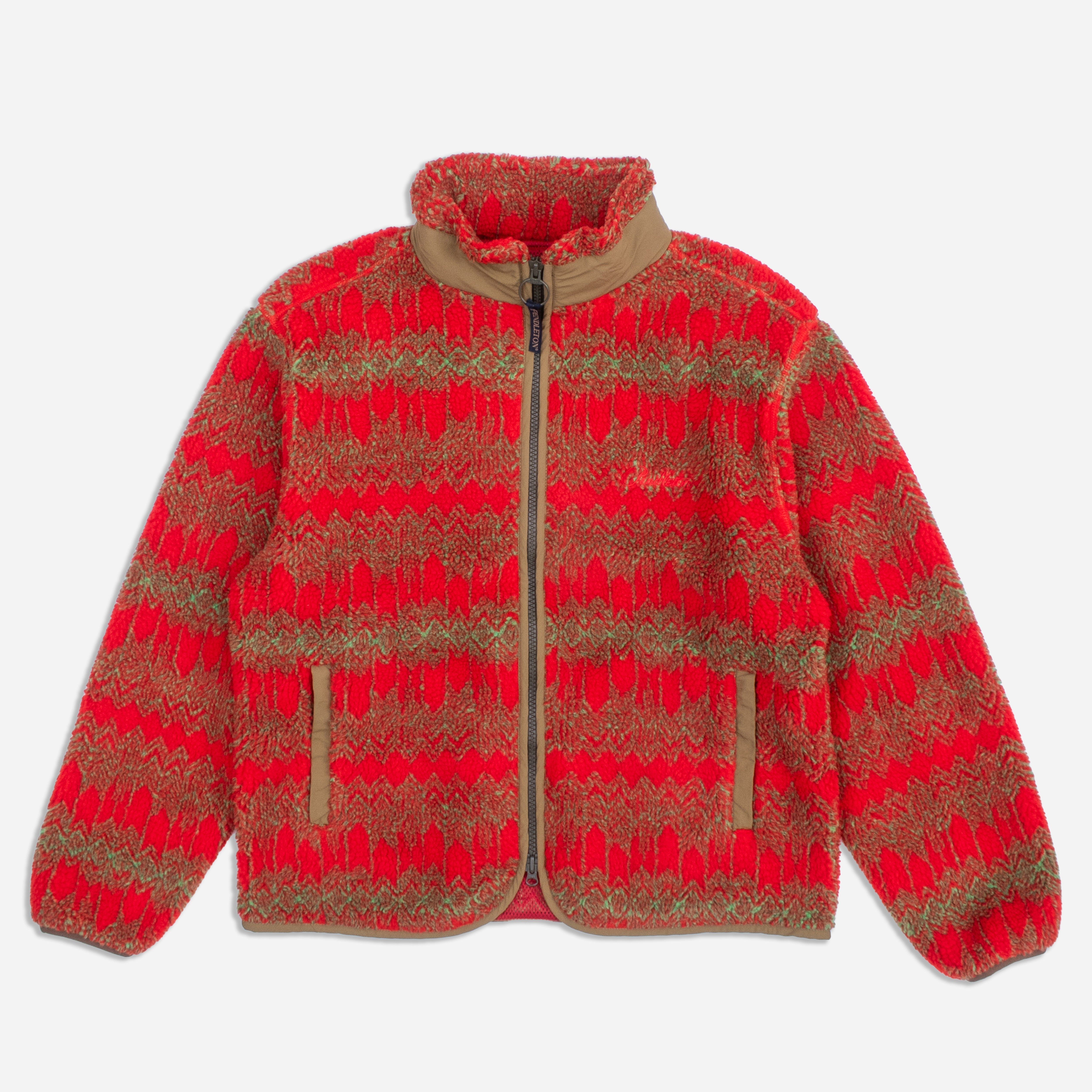 Pendleton JACQUARD SHERPA FLEECE JACKET - SKYWALKERS RED - The