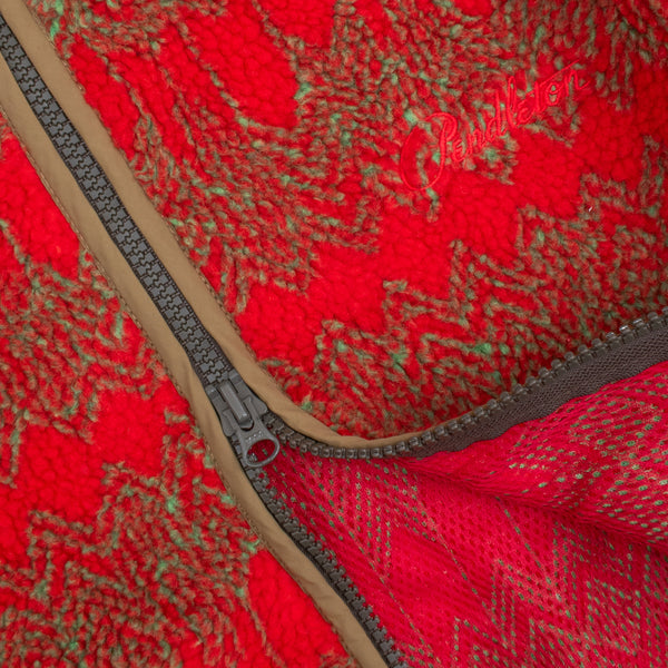 JACQUARD SHERPA FLEECE JACKET - SKYWALKERS RED