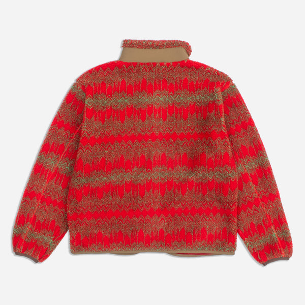 JACQUARD SHERPA FLEECE JACKET - SKYWALKERS RED