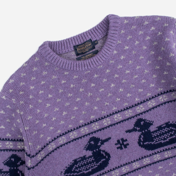 DUCK KNITTED SWEATER - PURPLE