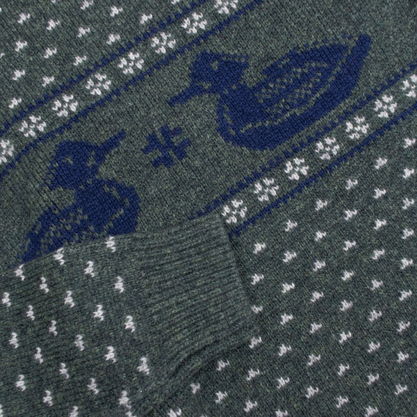 DUCK KNITTED SWEATER - GREEN