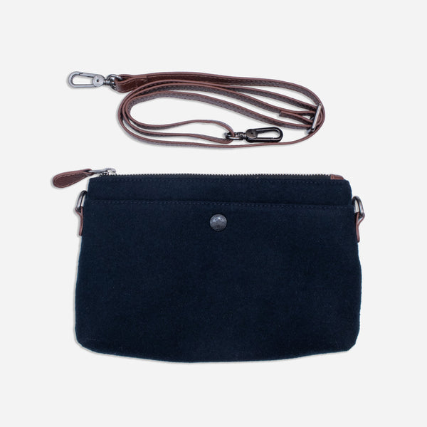 WOOL SLING BAG - NAVY