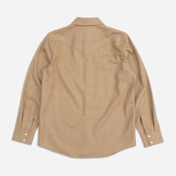 CANYON WOOL WESTERN SHIRT - TAN MIX