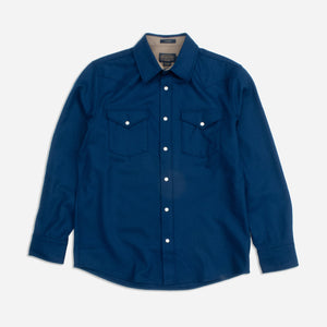 Pendleton - CANYON WOOL WESTERN SHIRT - BLUE -  - Main Front View