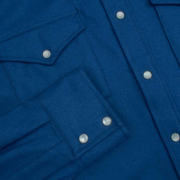 CANYON WOOL WESTERN SHIRT - BLUE