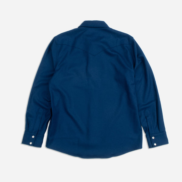 CANYON WOOL WESTERN SHIRT - BLUE