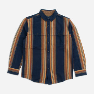 Pendleton EU - WESTON FLANNEL SHIRT - NAVY MULTI STRIPE -  - Main Front View