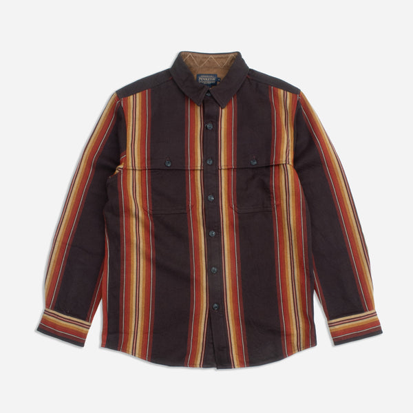 WESTON FLANNEL SHIRT - BROWN MULTI STRIPE