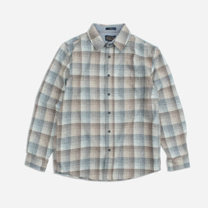 Pendleton - LODGE WOOL SHIRT - TAN/GREY OMBRE -  - Main Front View