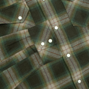 Pendleton - WYATT WESTERN SHIRT - OLIVE MULTI PLAID -  - Alternative View 1