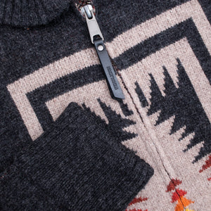 Pendleton - HARDING ZIP WOOL CARDIGAN - HARDING OXFORD GREY -  - Alternative View 1