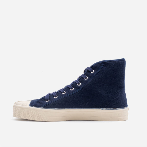 MILITARY WOOL HIGH - NAVY/ECRU