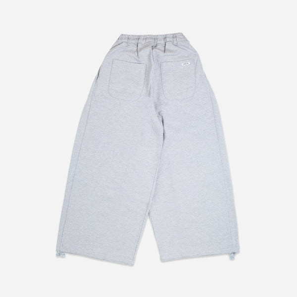 DOUBLE VALLEY TUCK SWEAT PANTS - GREY MELANGE