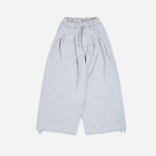 DOUBLE VALLEY TUCK SWEAT PANTS - GREY MELANGE