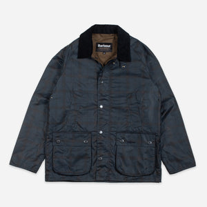 Barbour - AMBLESIDE WAX TARTAN JACKET - NAVY/BLACK -  - Main Front View