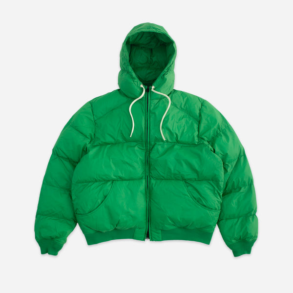 ALPINE HOODED DOWN JACKET - GREEN APPLE