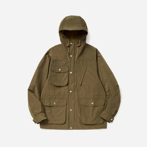 Battenwear - Battenwear Travel Shell Parka V.3 - Olive and Beige -  - Main Front View