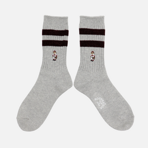 Rostersox - 84 BEAR SOCK - BURGUNDY -  - Main Front View