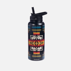 Pendleton - 34 oz Insulated Steel Bottle - Black Harding -  - Main Front View
