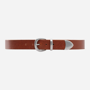 Knickerbocker - Knickerbocker Western Bridle Leather Belt - Brown -  - Alternative View 1
