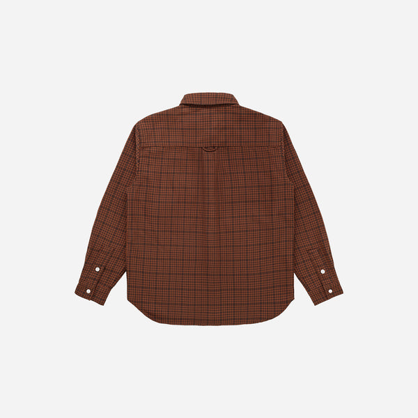 Knickerbocker Brother Flannel Shirt - Brown & Red Plaid