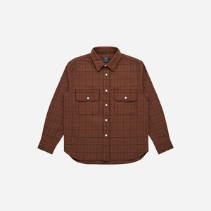 Knickerbocker - Knickerbocker Brother Flannel Shirt - Brown & Red Plaid -  - Main Front View