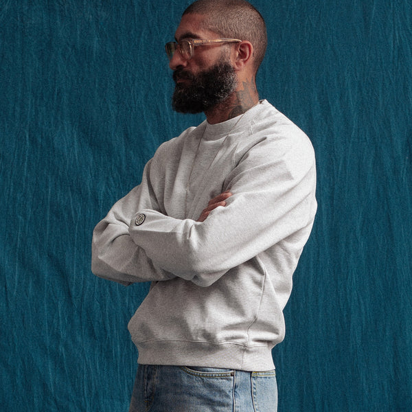 CREW SWEATSHIRT - ASH HEATHER GREY