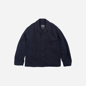Frizmworks - Frizmworks Double Pocket Coverall Jacket - Sashiiko Indigo -  - Main Front View