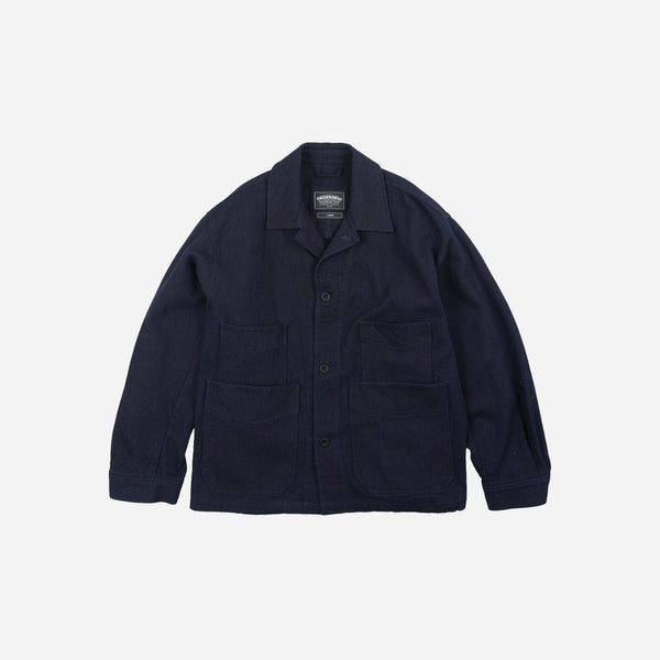 Frizmworks Double Pocket Coverall Jacket - Sashiiko Indigo