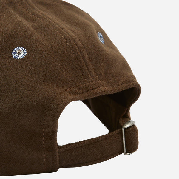 HORSE APPLIQUÉ MOLESKIN CAP - BROWN