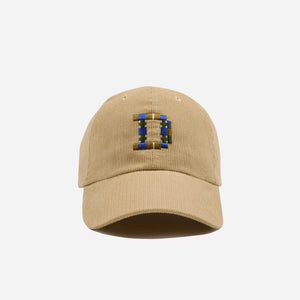 Drakes - Drake's D 1977 Cord Baseball Cap - Stone -  - Main Front View