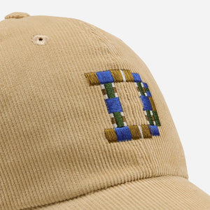 Drakes - Drake's D 1977 Cord Baseball Cap - Stone -  - Alternative View 1