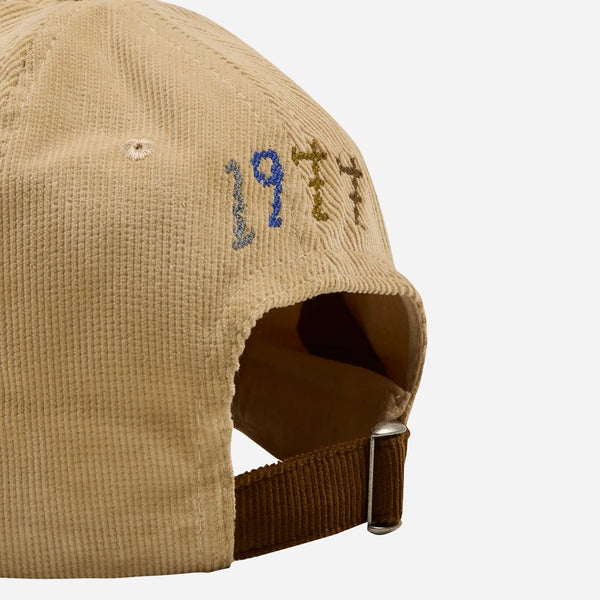 Drake's D 1977 Cord Baseball Cap - Stone