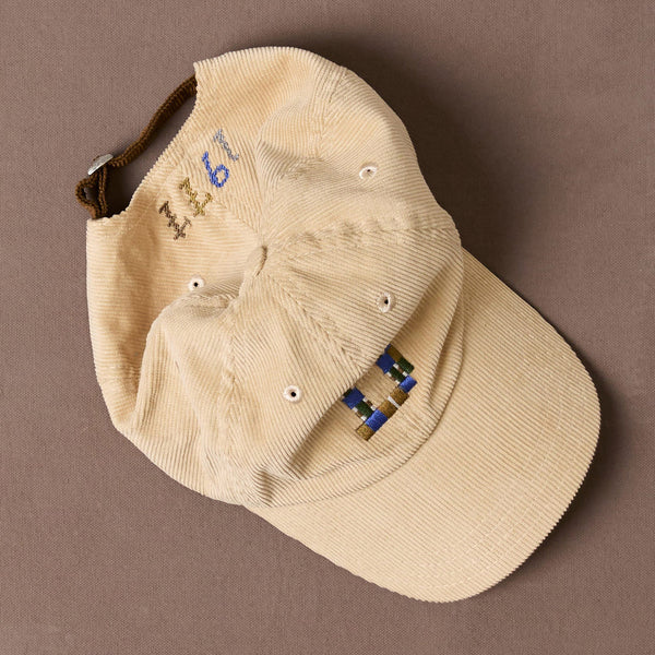 Drake's D 1977 Cord Baseball Cap - Stone