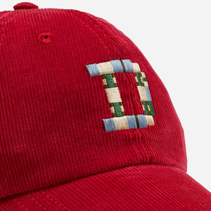 Drakes - Drake's D 1977 Cord Baseball Cap - Red -  - Alternative View 1