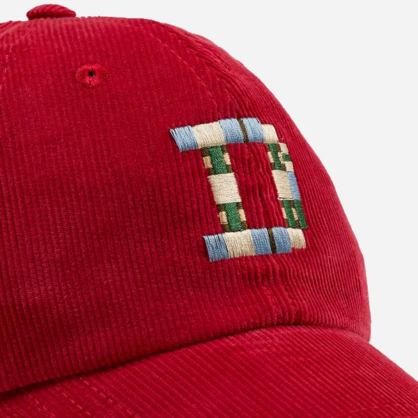 Drake's D 1977 Cord Baseball Cap - Red