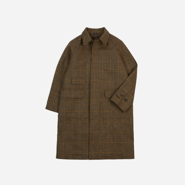 LOVAT TWEED RAGLAN OVERCOAT - BROWN