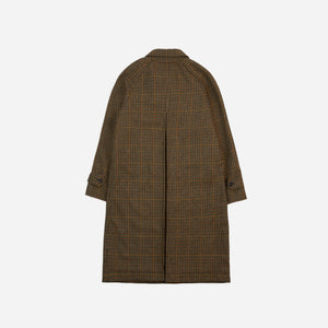 Drakes - LOVAT TWEED RAGLAN OVERCOAT - BROWN -  - Alternative View 1
