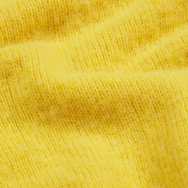 Drake's Shetland Crew Neck Jumper - Sunshine Yellow