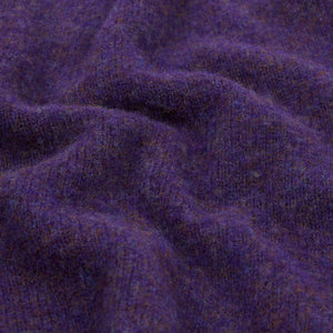 Drakes - BRUSHED SHETLAND CREW KNIT SWEATER - IRIS PURPLE -  - Alternative View 1