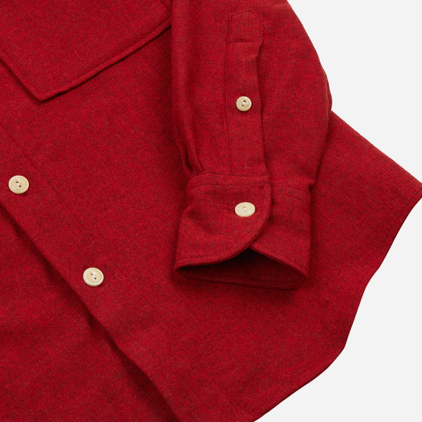 WOOL WORK SHIRT - ROSSO RED